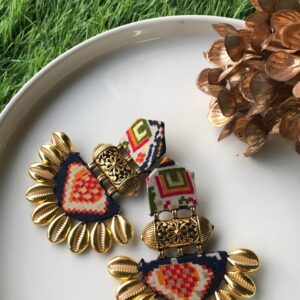 Patola Prints Shell Earings